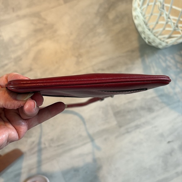 Coach  Crossbody bag  genuine, smooth, leather deep red.  Silvertone.
No callout - Picture 8 of 12